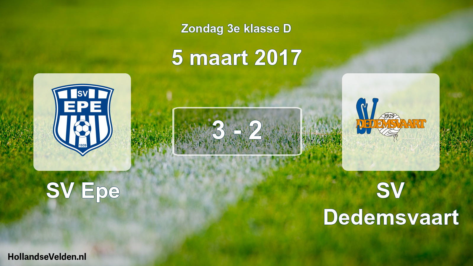 Total number of matches played: SV Epe - SV Dedemsvaart 3 - 2 (5 March 2017)