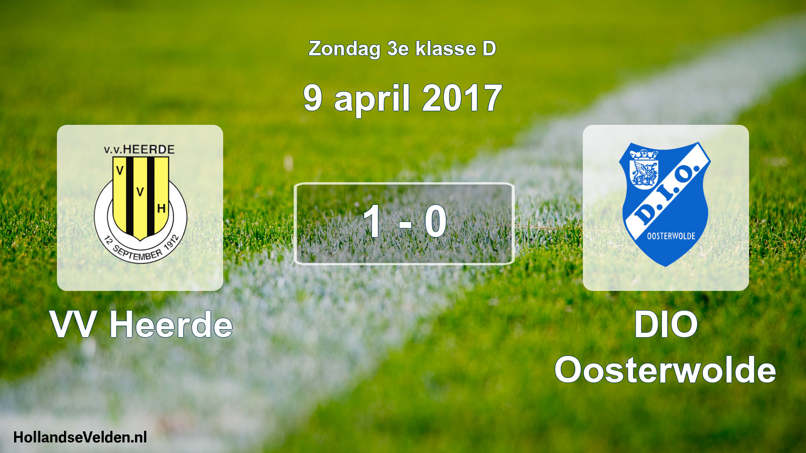Total number of matches played: VV Heerde - DIO Oosterwolde 1 - 0 (9 April 2017)