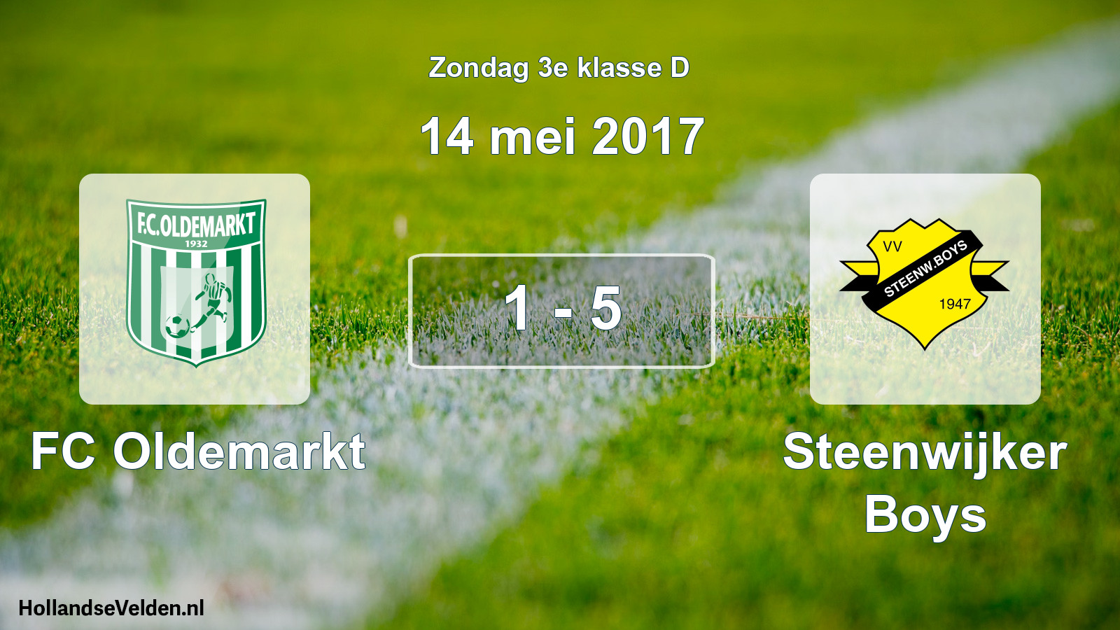 Total number of matches played: FC Oldemarkt - Steenwijker Boys 1 - 5 (14 May 2017)