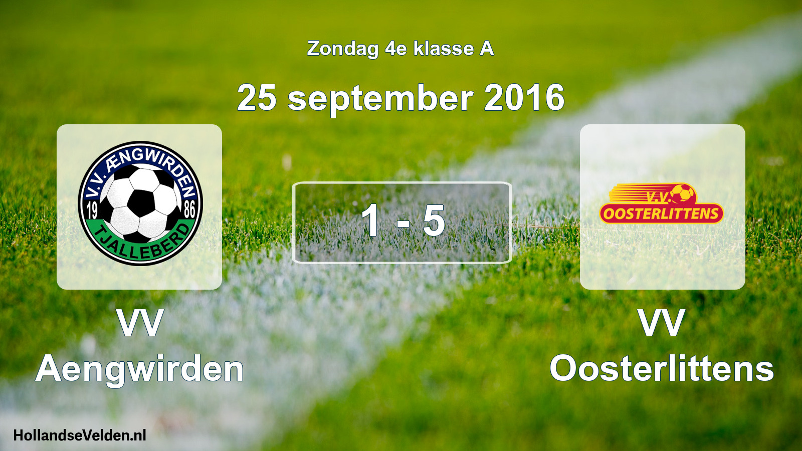 Total number of matches played: VV Aengwirden - VV Oosterlittens 1 - 5 (25 September 2016)
