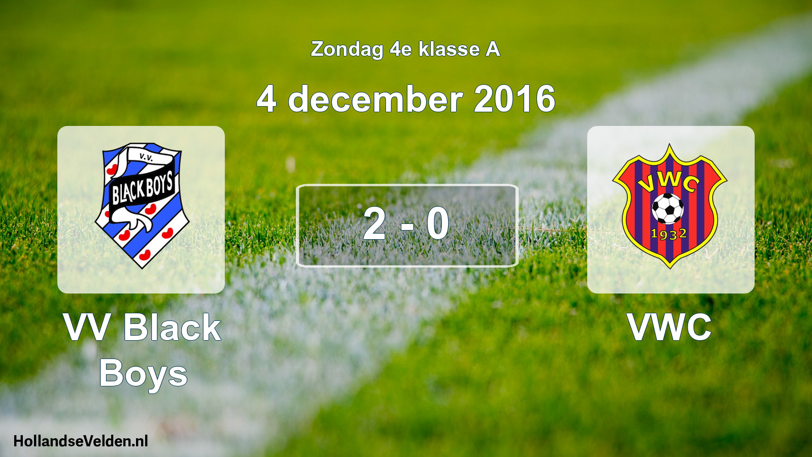 Total number of matches played: VV Black Boys - VWC 2 - 0 (4 December 2016)