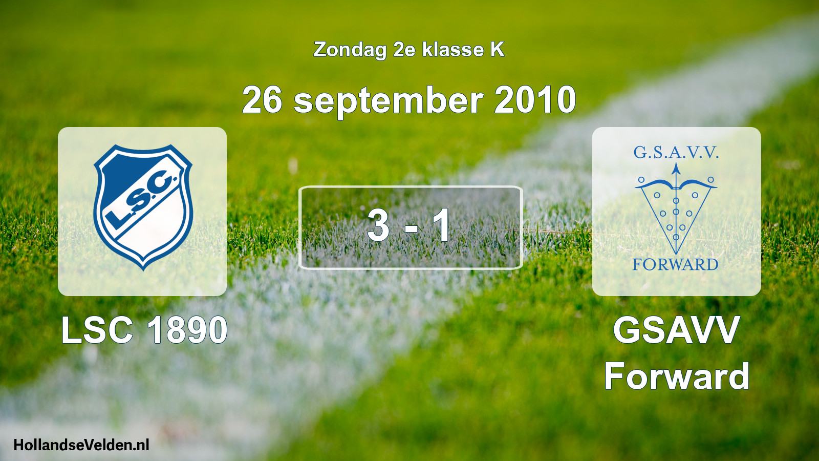 Total number of matches played: LSC 1890 - GSAVV Forward 3 - 1 (26 September 2010)