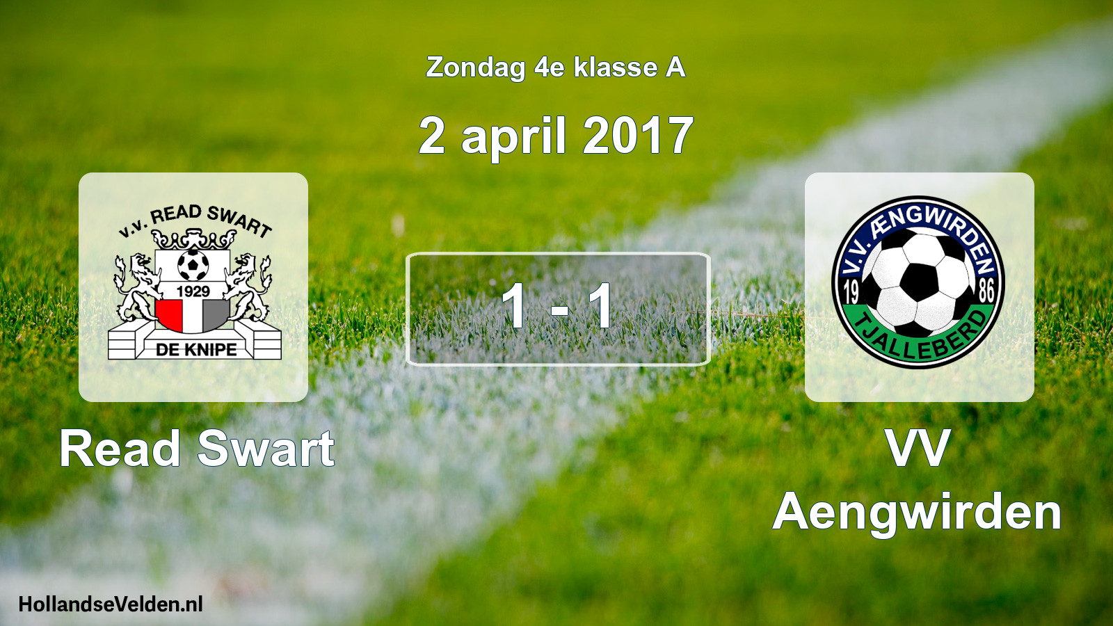 Total number of matches played: Read Swart - VV Aengwirden 1 - 1 (2 April 2017)