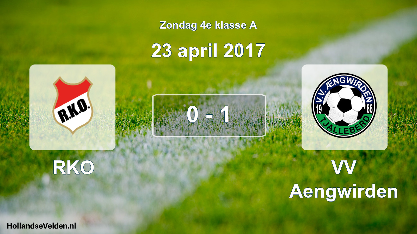 Total number of matches played: RKO - VV Aengwirden 0 - 1 (23 April 2017)