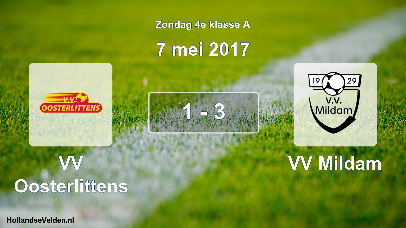 Total number of matches played: VV Oosterlittens - VV Mildam 1 - 3 (7 May 2017)