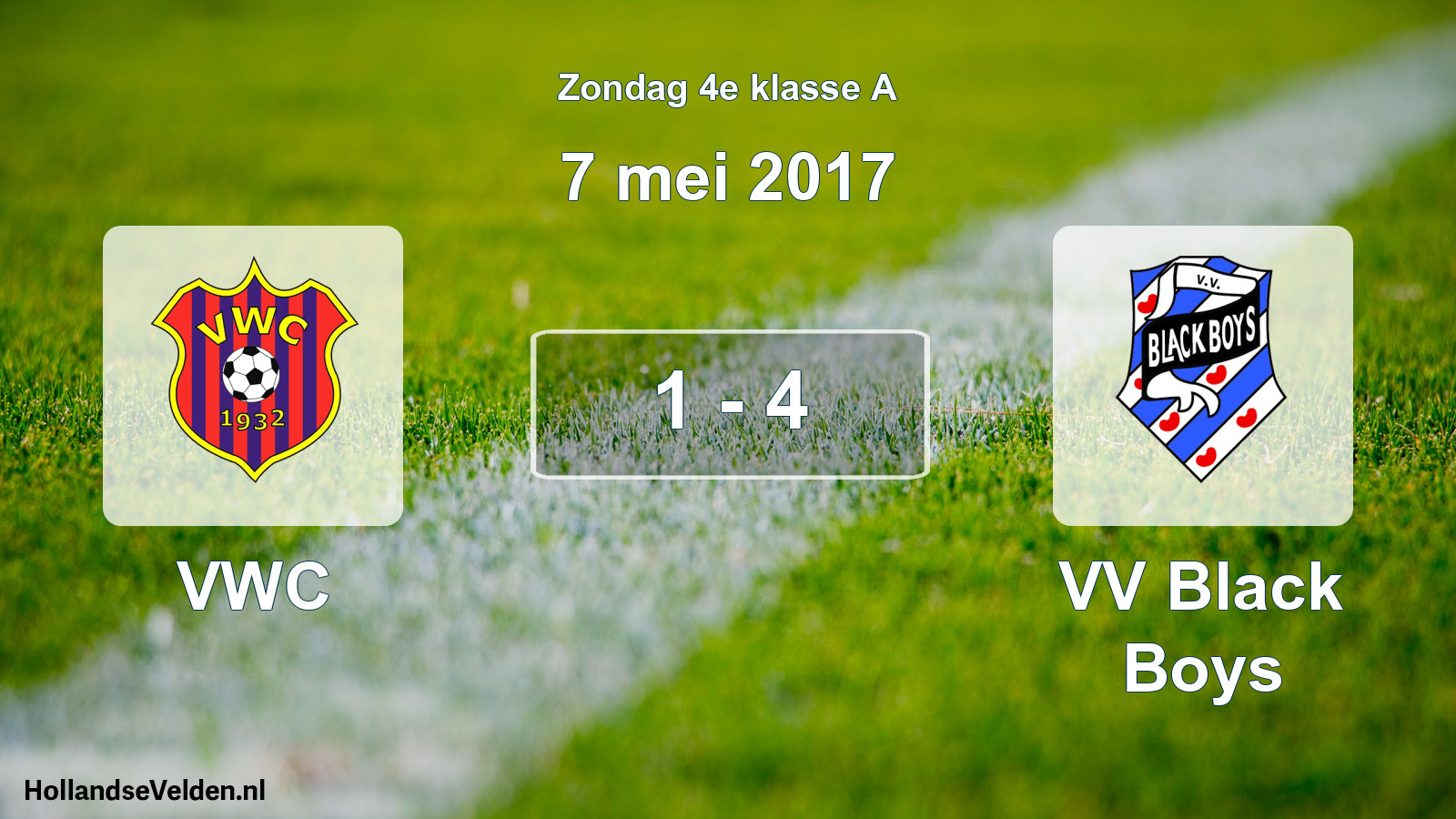 Total number of matches played: VWC - VV Black Boys 1 - 4 (7 May 2017)