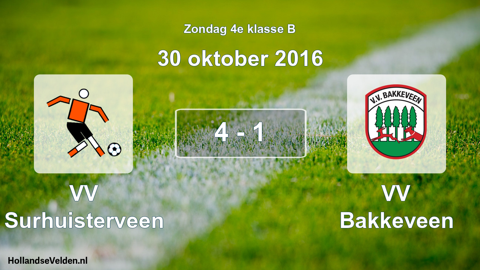 Total number of matches played: VV Surhuisterveen - VV Bakkeveen 4 - 1 (30 October 2016)