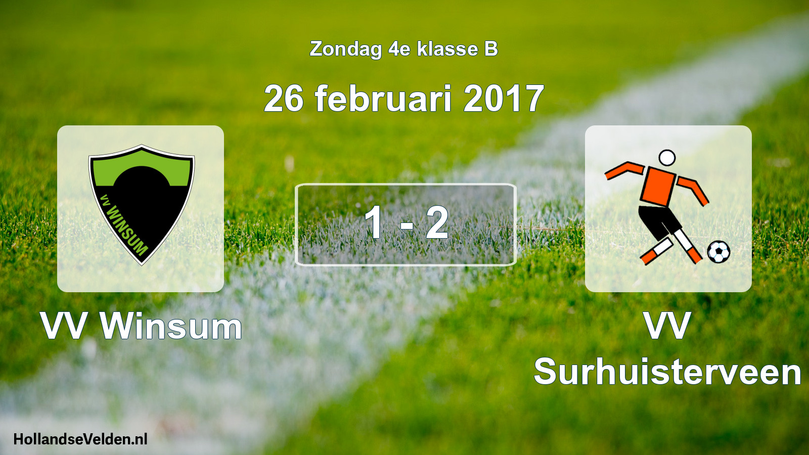 Total number of matches played: VV Winsum - VV Surhuisterveen 1 - 2 (26 February 2017)