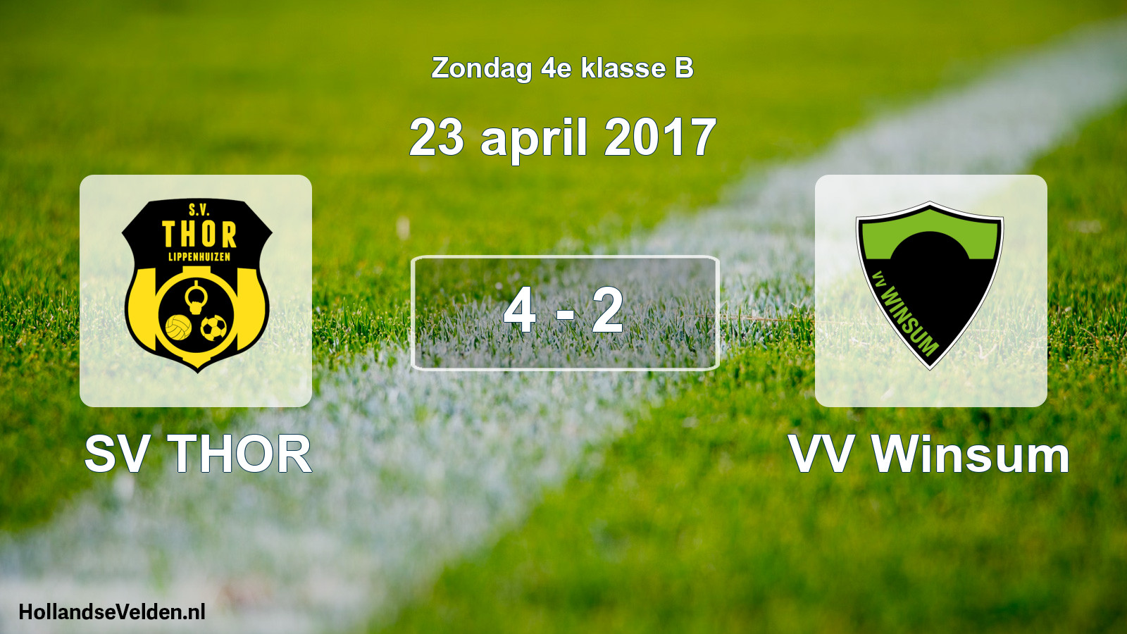 Total number of matches played: SV THOR - VV Winsum 4 - 2 (23 April 2017)