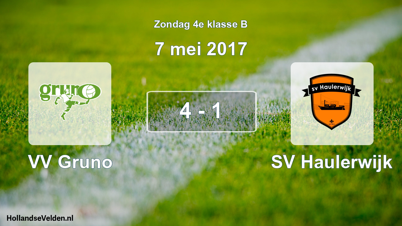 Total number of matches played: VV Gruno - SV Haulerwijk 4 - 1 (7 May 2017)