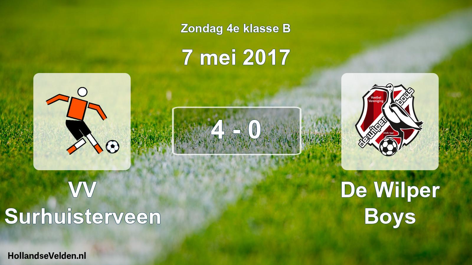 Total number of matches played: VV Surhuisterveen - De Wilper Boys 4 - 0 (7 May 2017)