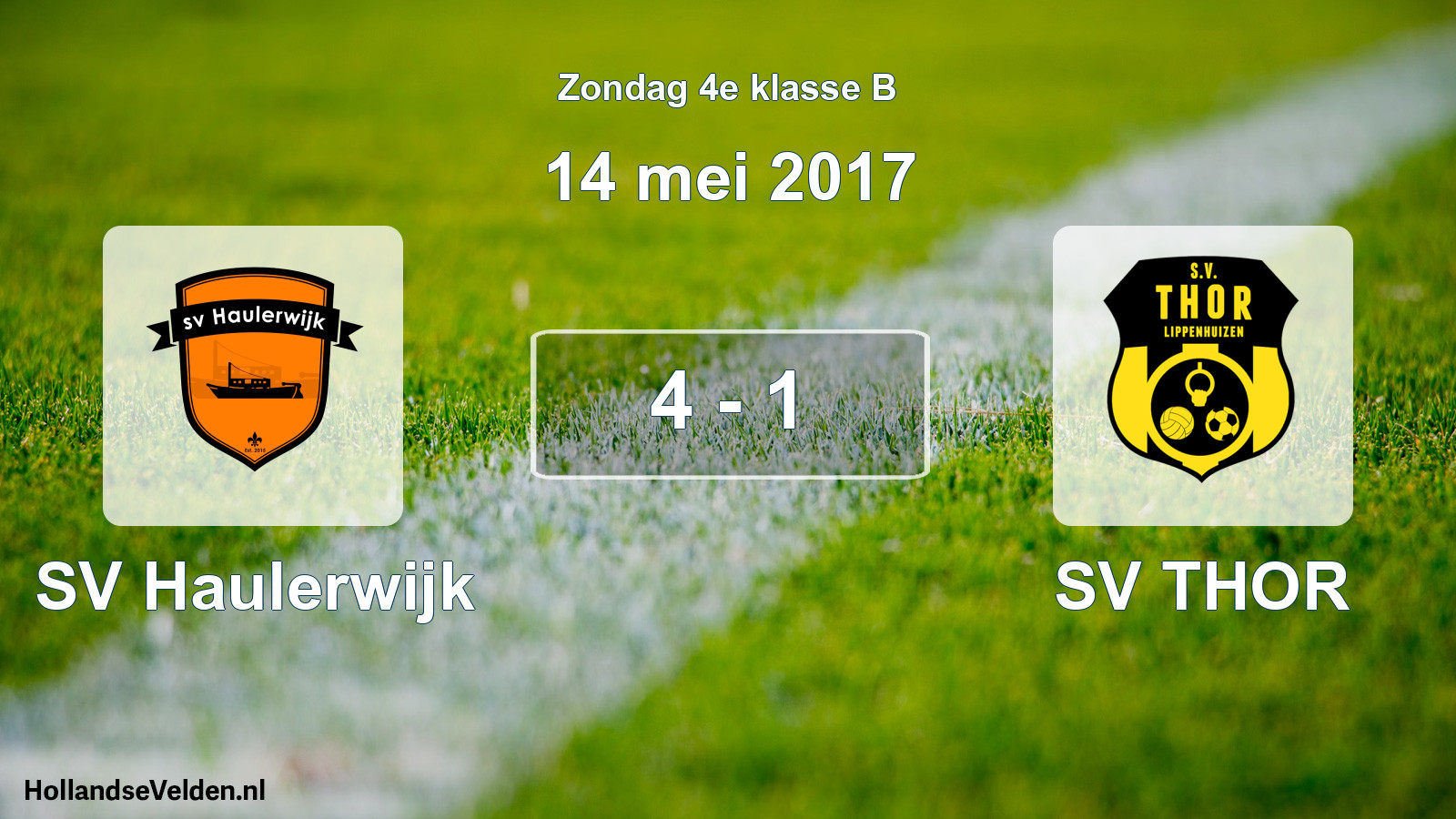 Total number of matches played: SV Haulerwijk - SV THOR 4 - 1 (14 May 2017)