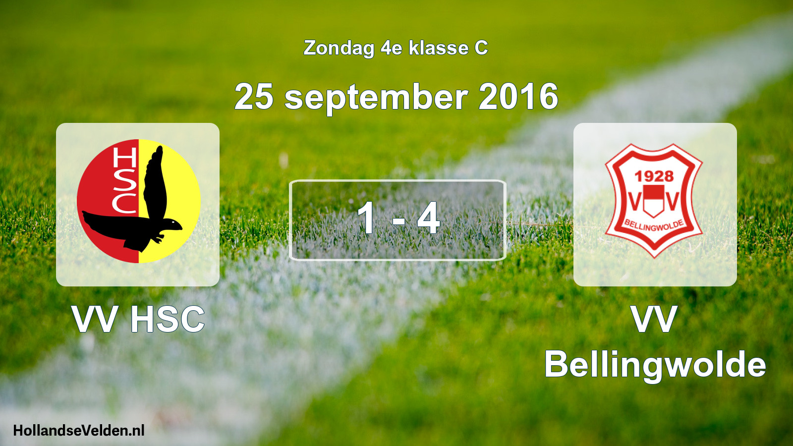 Total number of matches played: VV HSC - VV Bellingwolde 1 - 4 (25 September 2016)