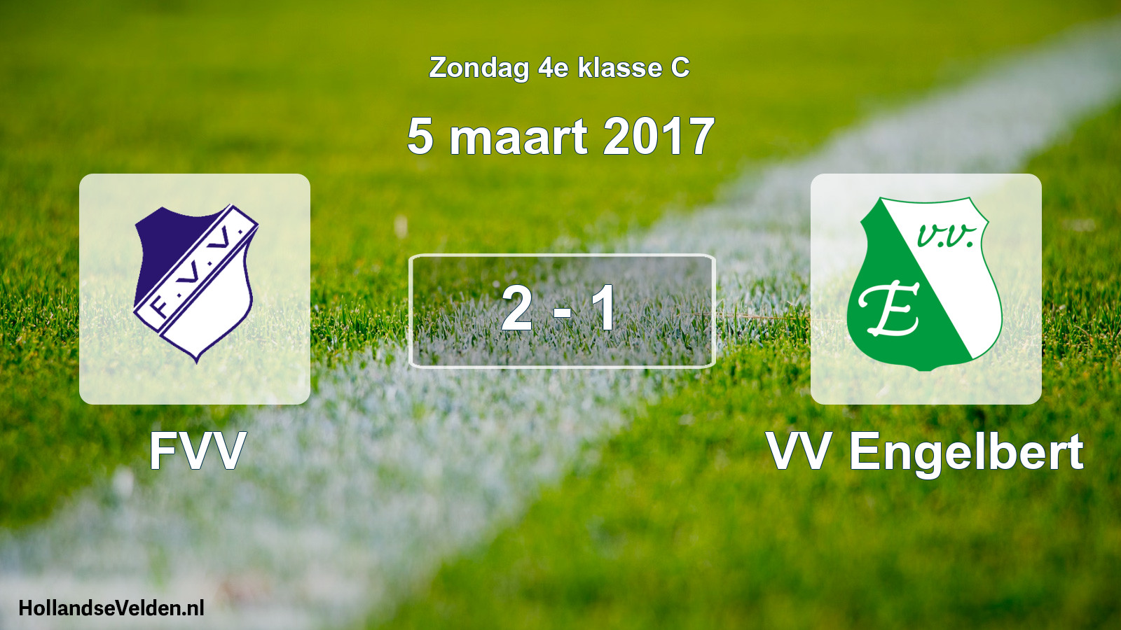 Total number of matches played: FVV - VV Engelbert 2 - 1 (5 March 2017)