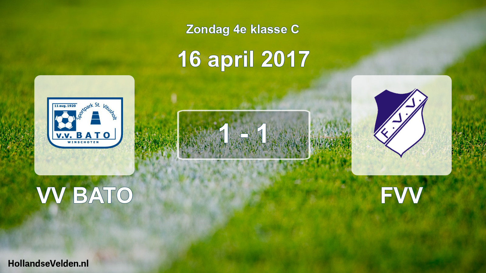 Total number of matches played: VV BATO - FVV 1 - 1 (16 April 2017)