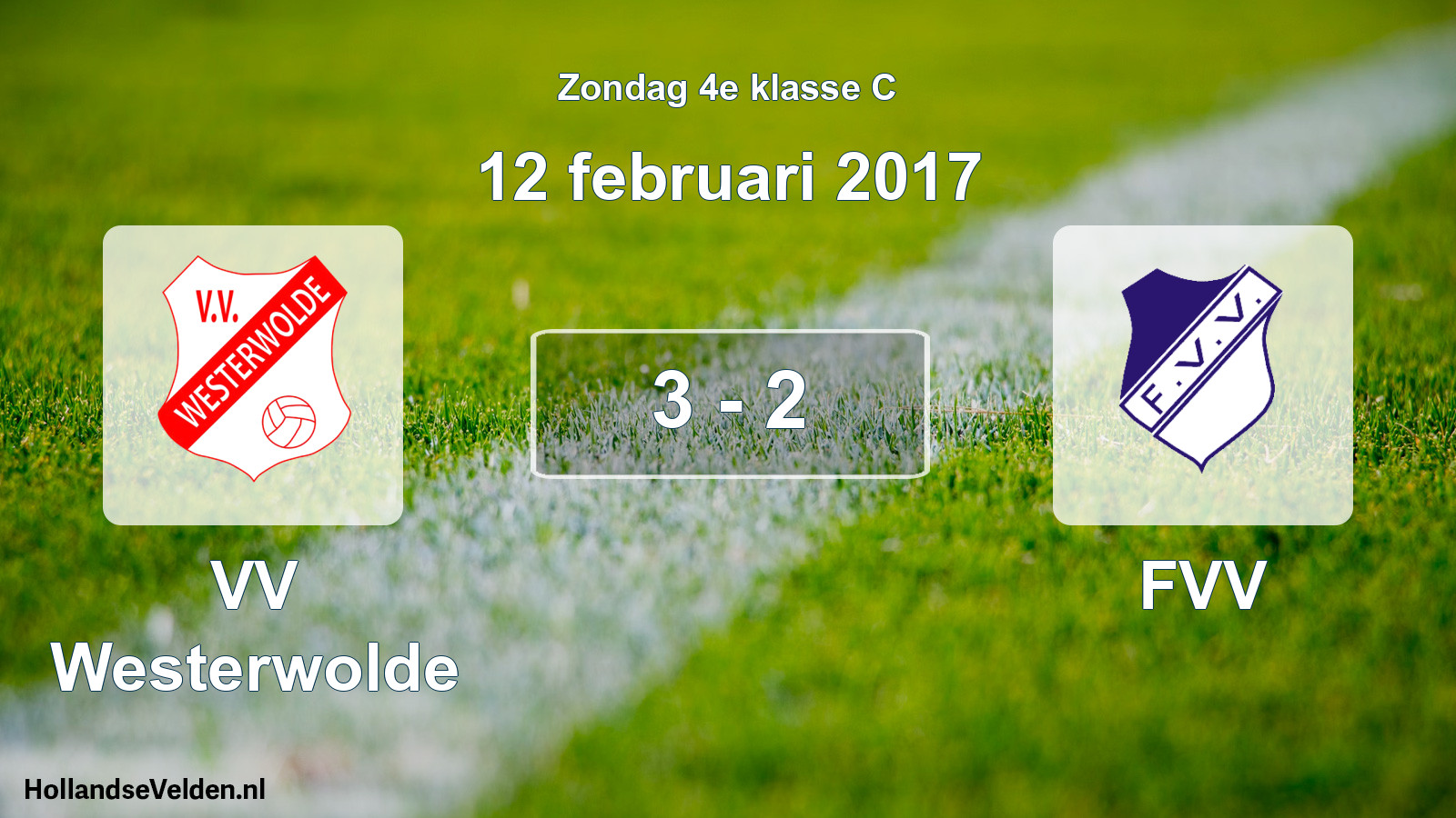 Total number of matches played: VV Westerwolde - FVV 3 - 2 (12 February 2017)