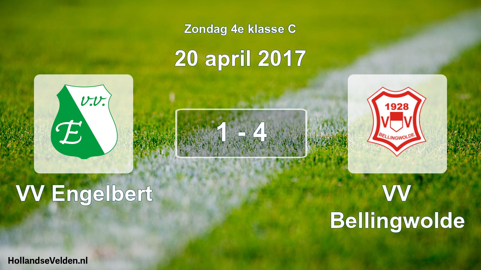 Total number of matches played: VV Engelbert - VV Bellingwolde 1 - 4 (20 April 2017)