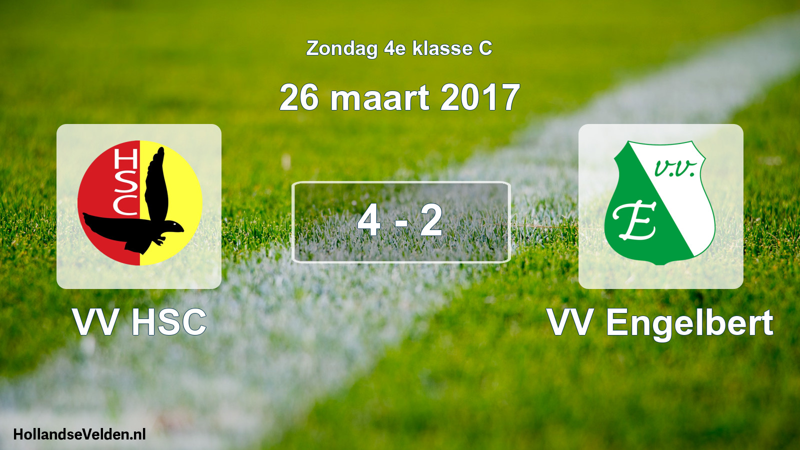 Total number of matches played: VV HSC - VV Engelbert 4 - 2 (26 March 2017)