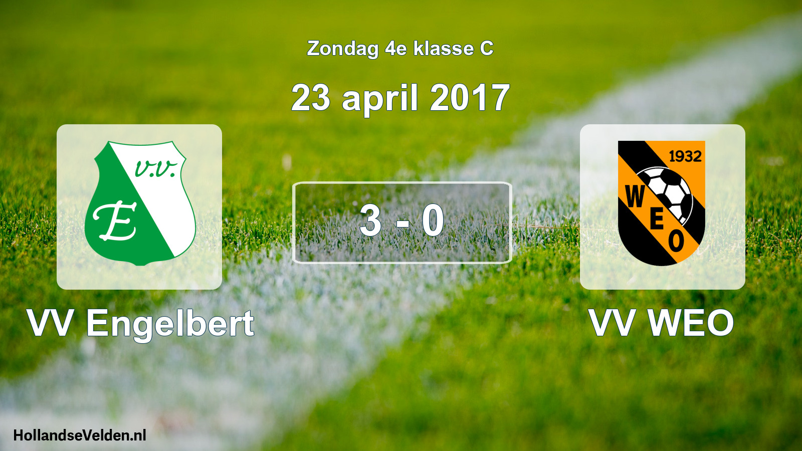 Total number of matches played: VV Engelbert - VV WEO 3 - 0 (23 April 2017)