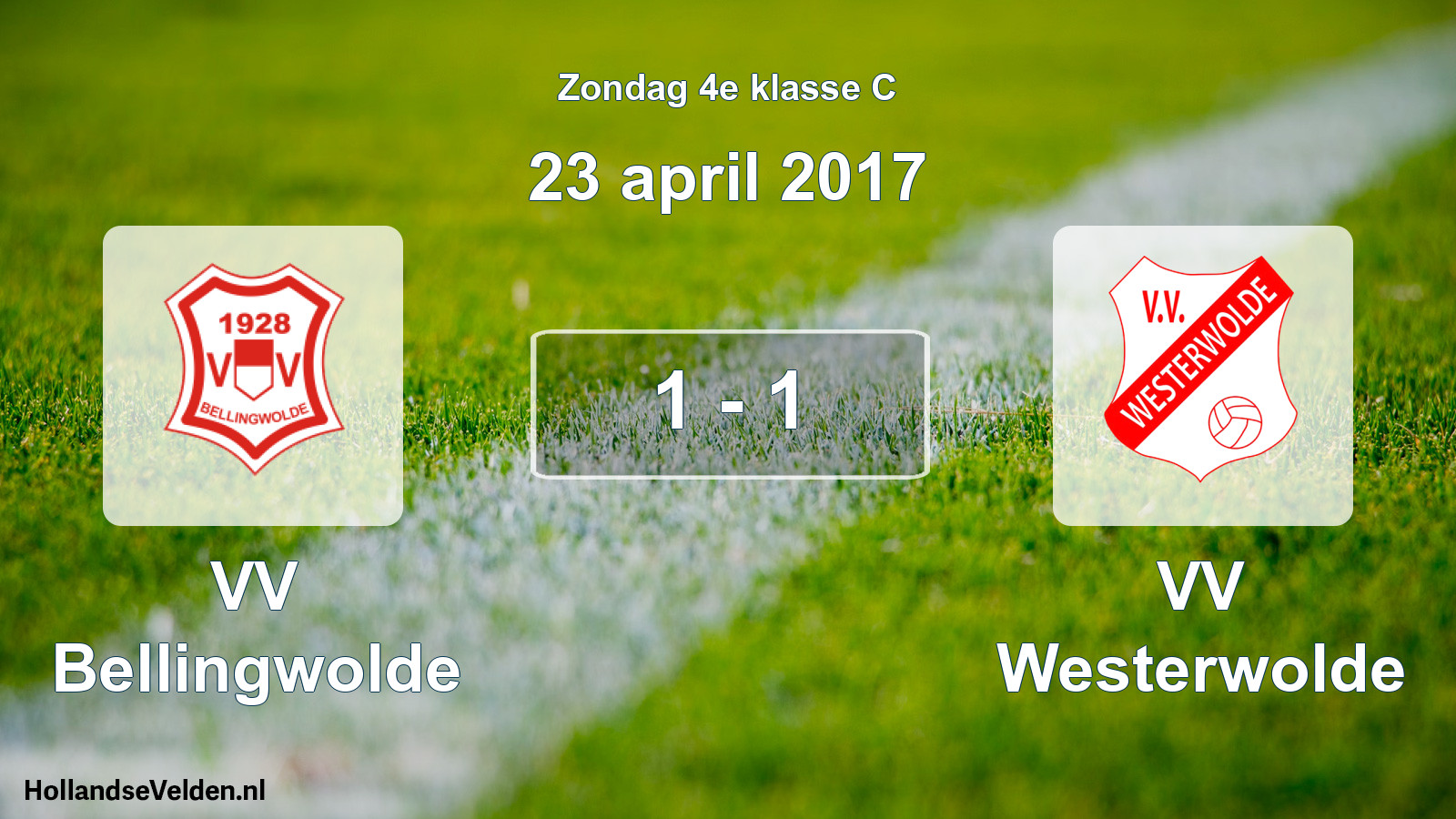 Total number of matches played: VV Bellingwolde - VV Westerwolde 1 - 1 (23 April 2017)