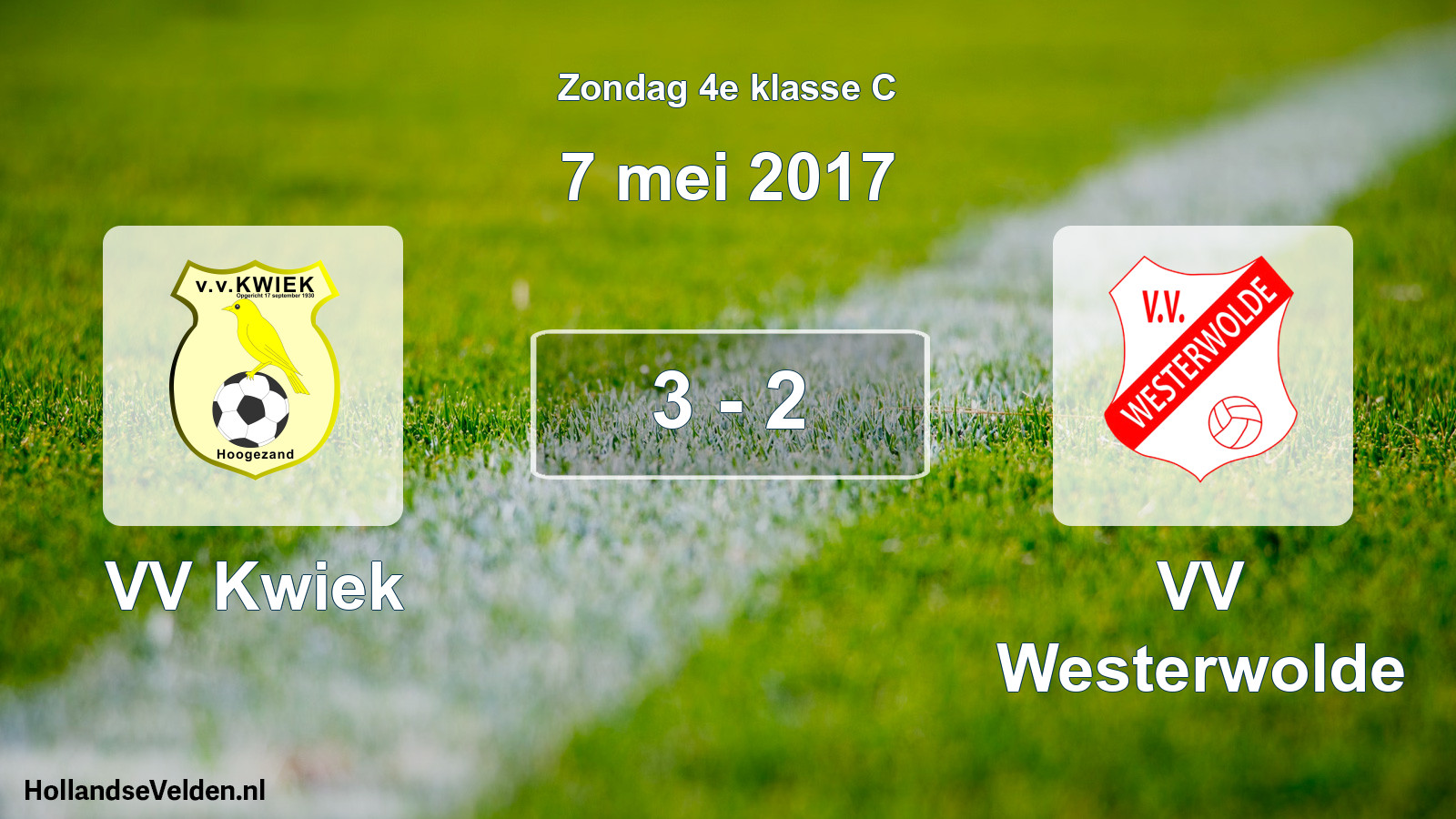 Total number of matches played: VV Kwiek - VV Westerwolde 3 - 2 (7 May 2017)