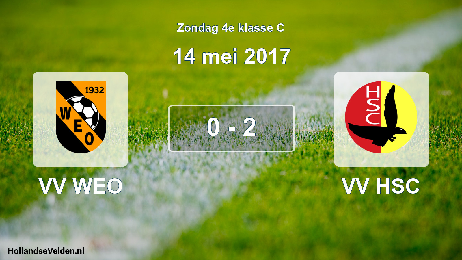 Total number of matches played: VV WEO - VV HSC 0 - 2 (14 May 2017)