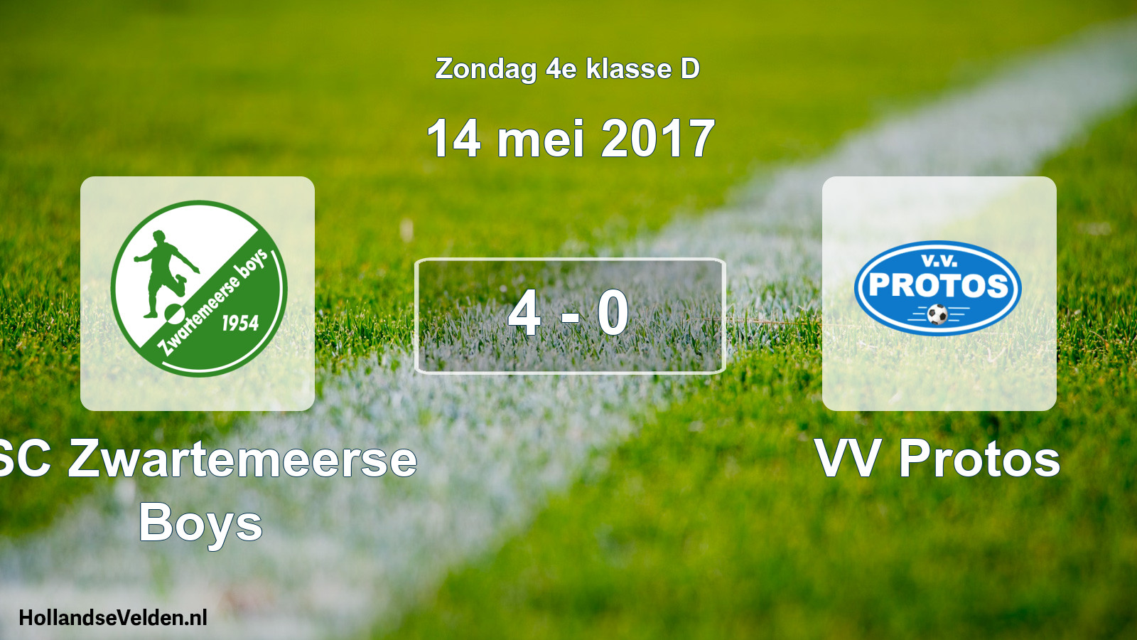 Total number of matches played: SC Zwartemeerse Boys - VV Protos 4 - 0 (14 May 2017)