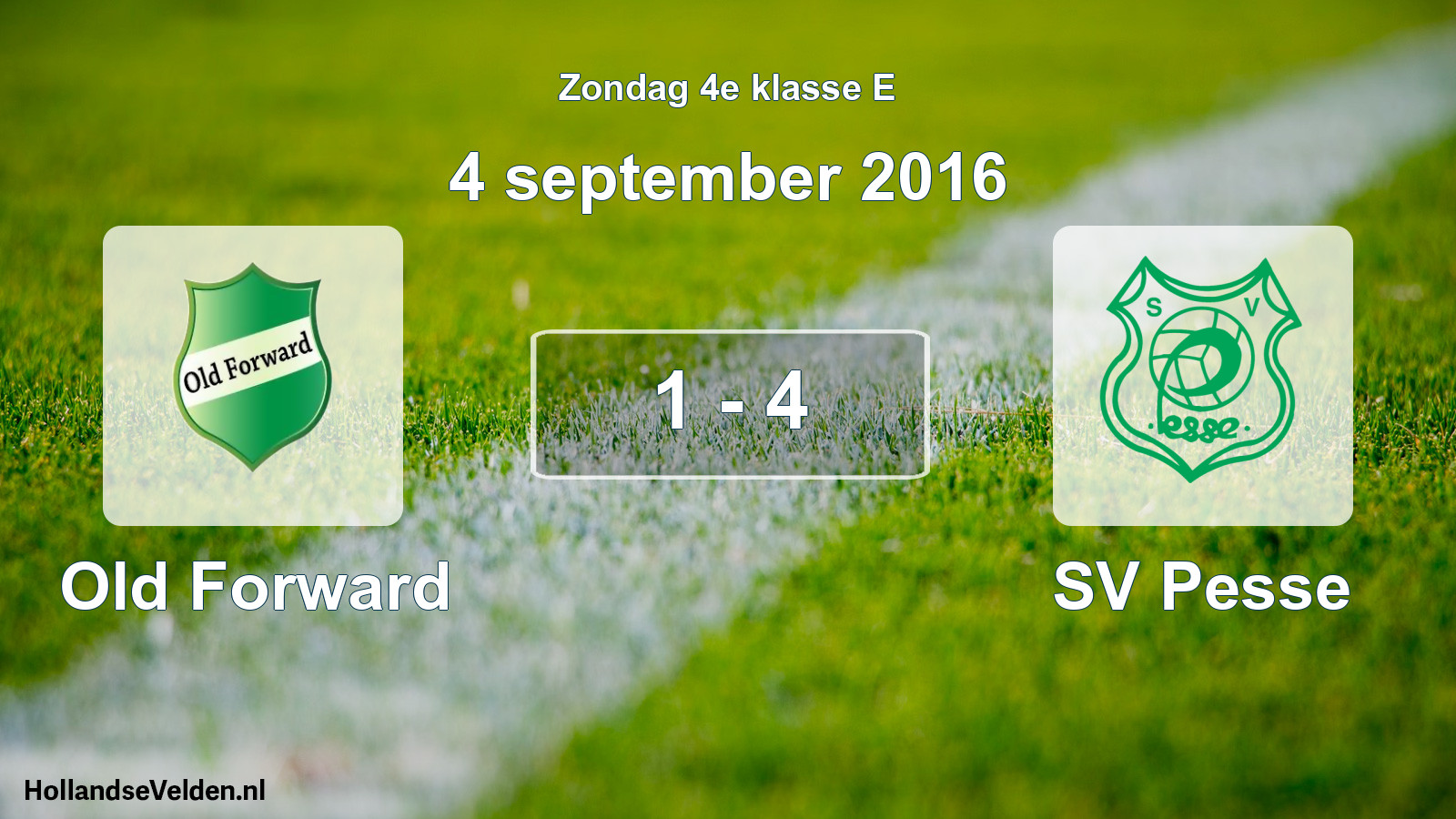 Total number of matches played: Old Forward - SV Pesse 1 - 4 (4 September 2016)