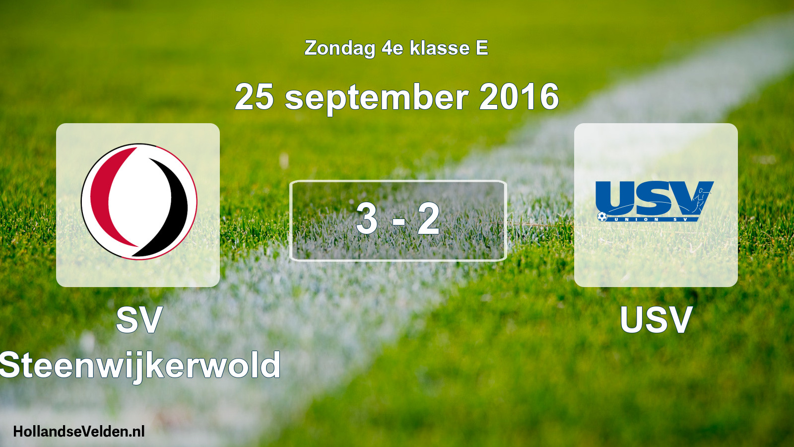 Total number of matches played: SV Steenwijkerwold - USV 3 - 2 (25 September 2016)