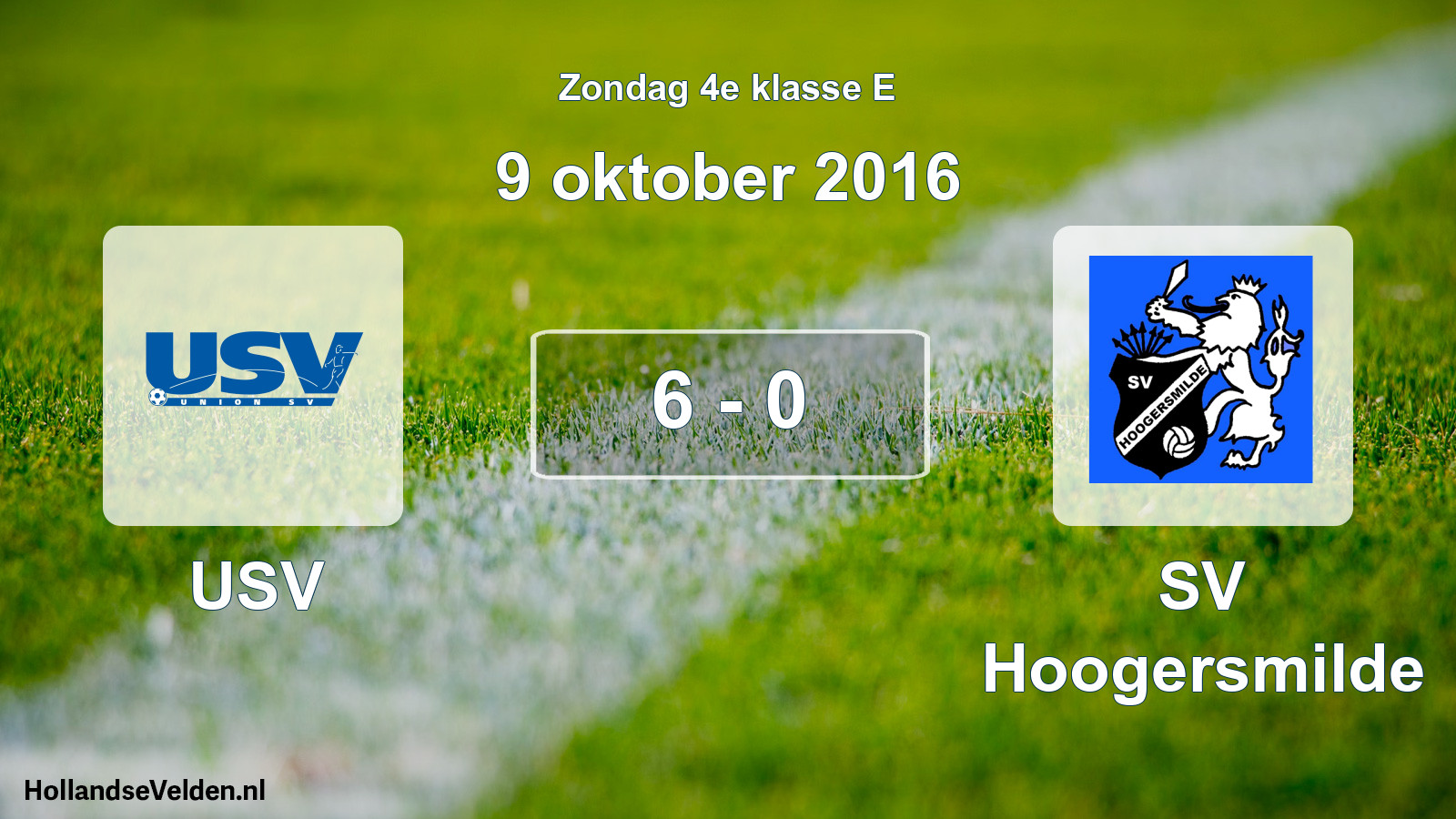 Total number of matches played: USV - SV Hoogersmilde 6 - 0 (9 October 2016)