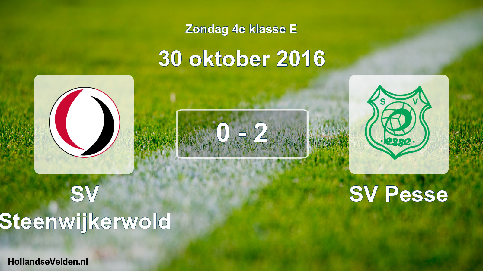Total number of matches played: SV Steenwijkerwold - SV Pesse 0 - 2 (30 October 2016)