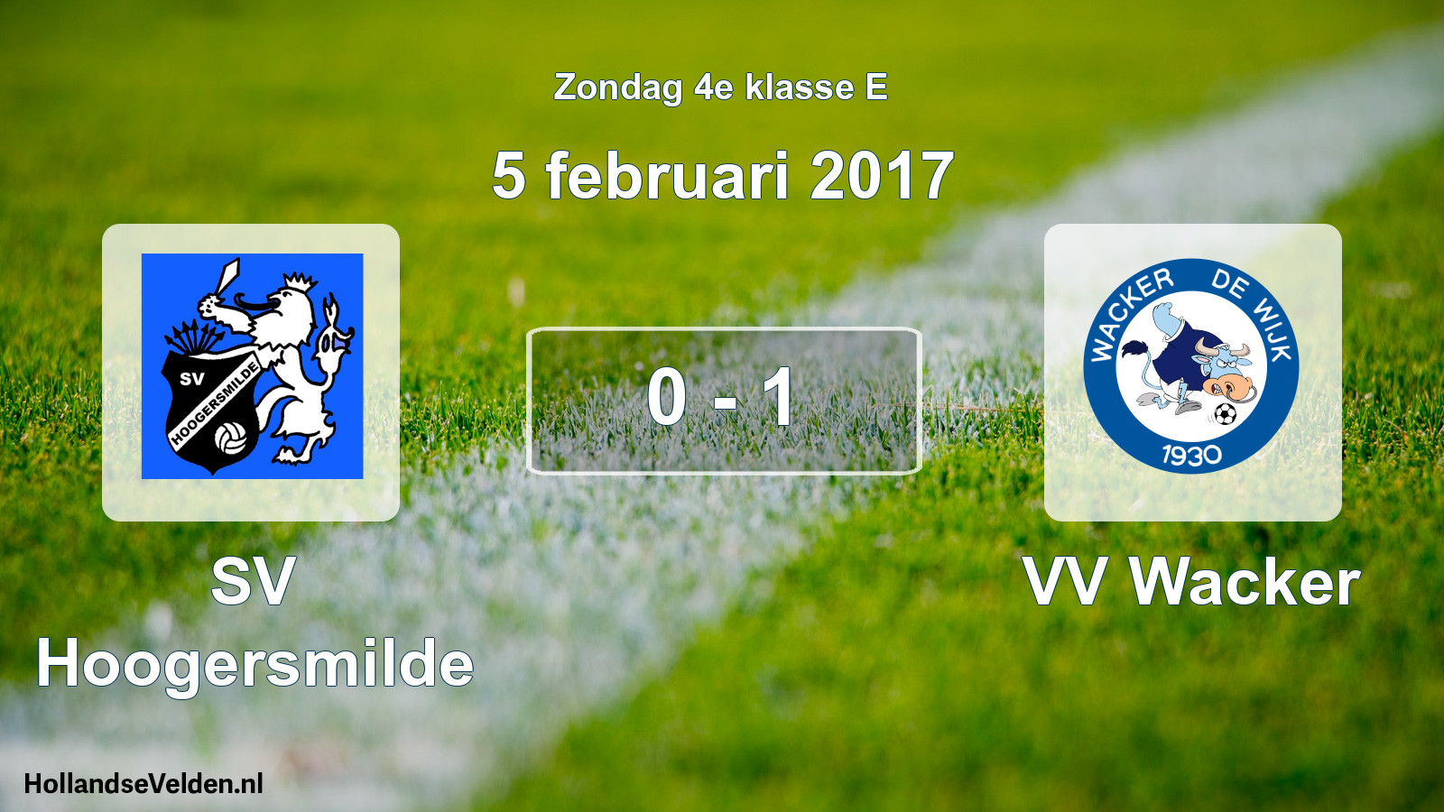 Total number of matches played: SV Hoogersmilde - VV Wacker 0 - 1 (5 February 2017)