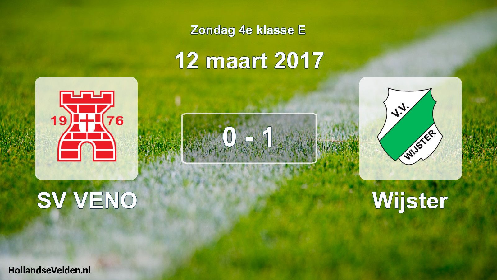 Total number of matches played: SV VENO - Wijster 0 - 1 (12 March 2017)