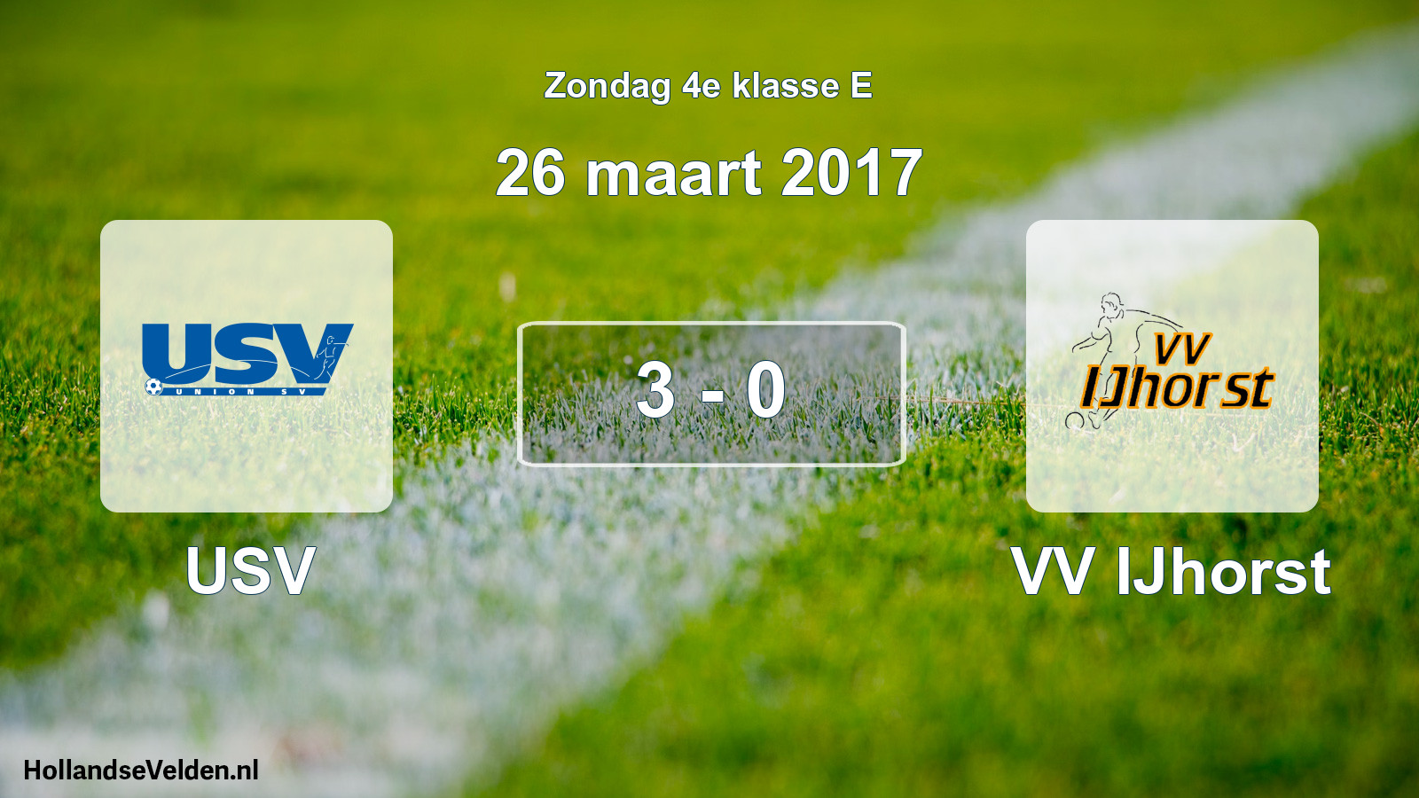 Total number of matches played: USV - VV IJhorst 3 - 0 (26 March 2017)