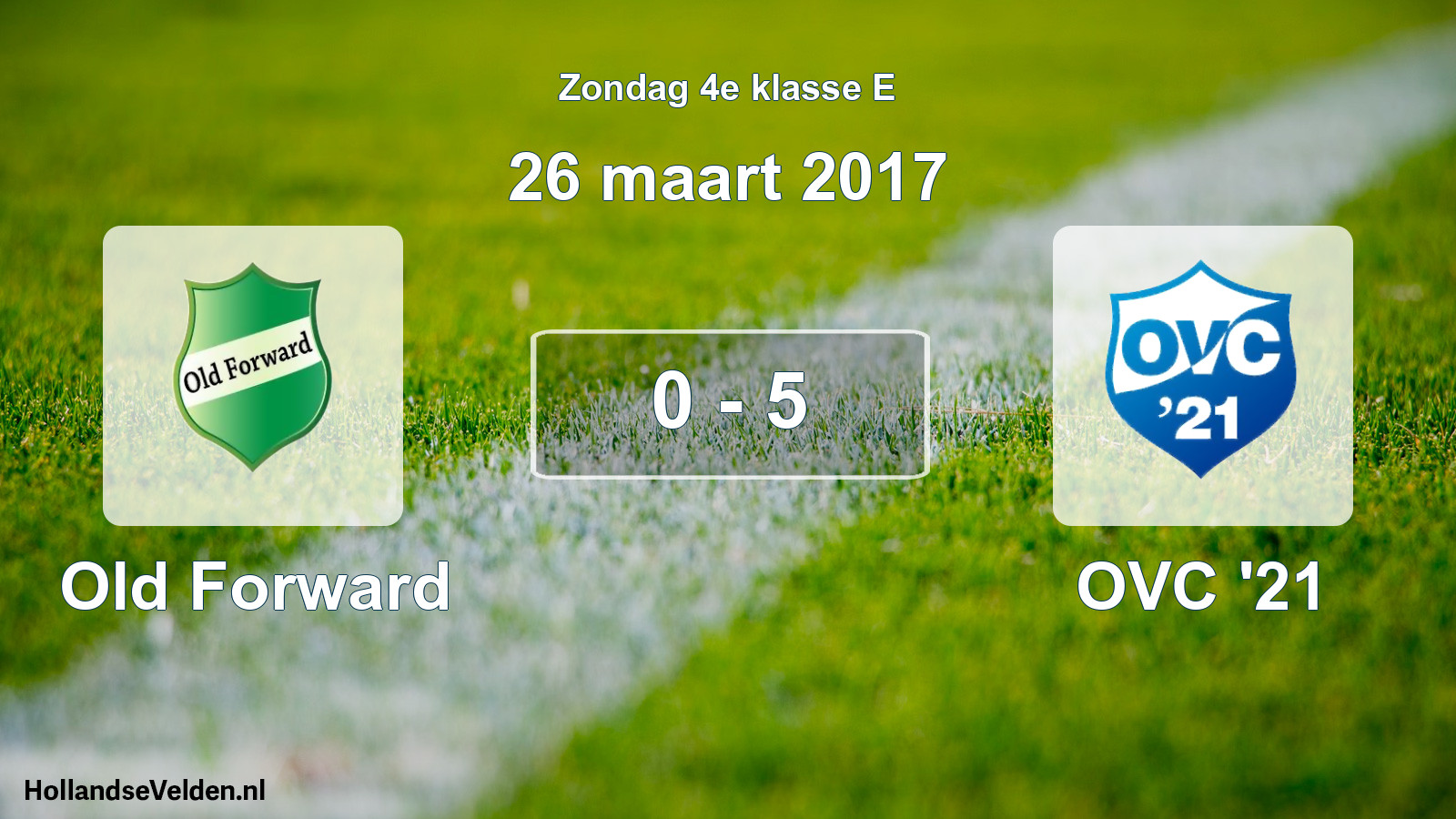 Total number of matches played: Old Forward - OVC '21 0 - 5 (26 March 2017)