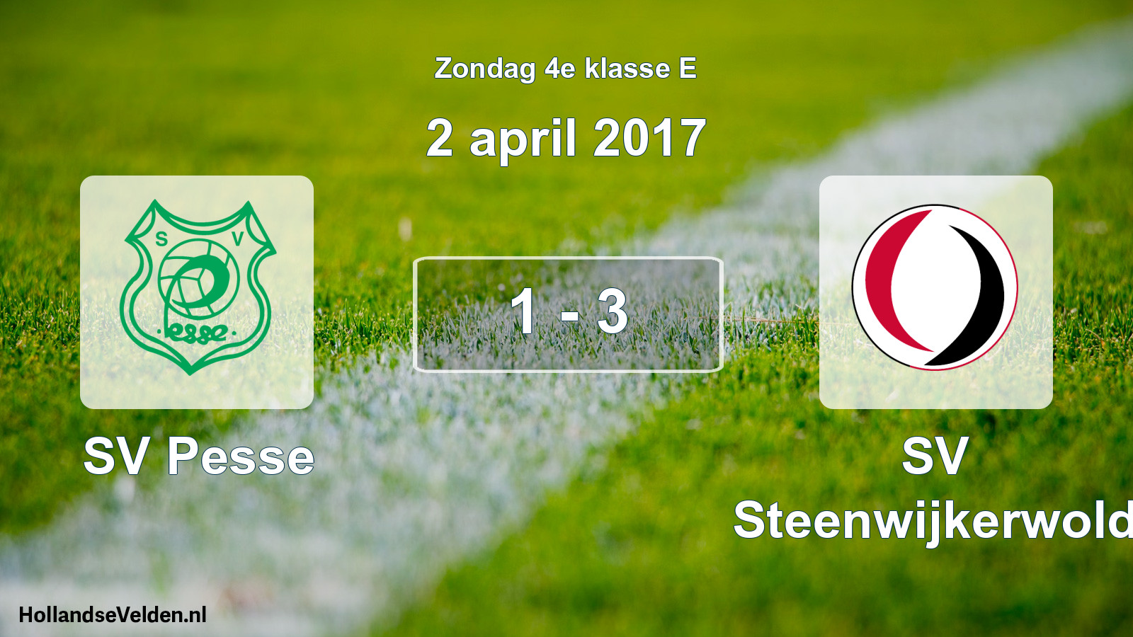 Total number of matches played: SV Pesse - SV Steenwijkerwold 1 - 3 (2 April 2017)
