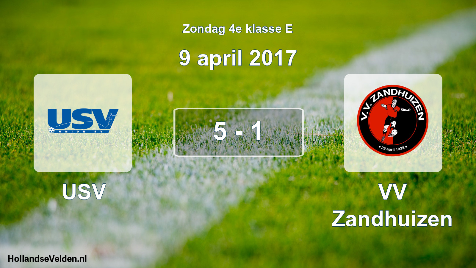 Total number of matches played: USV - VV Zandhuizen 5 - 1 (9 April 2017)