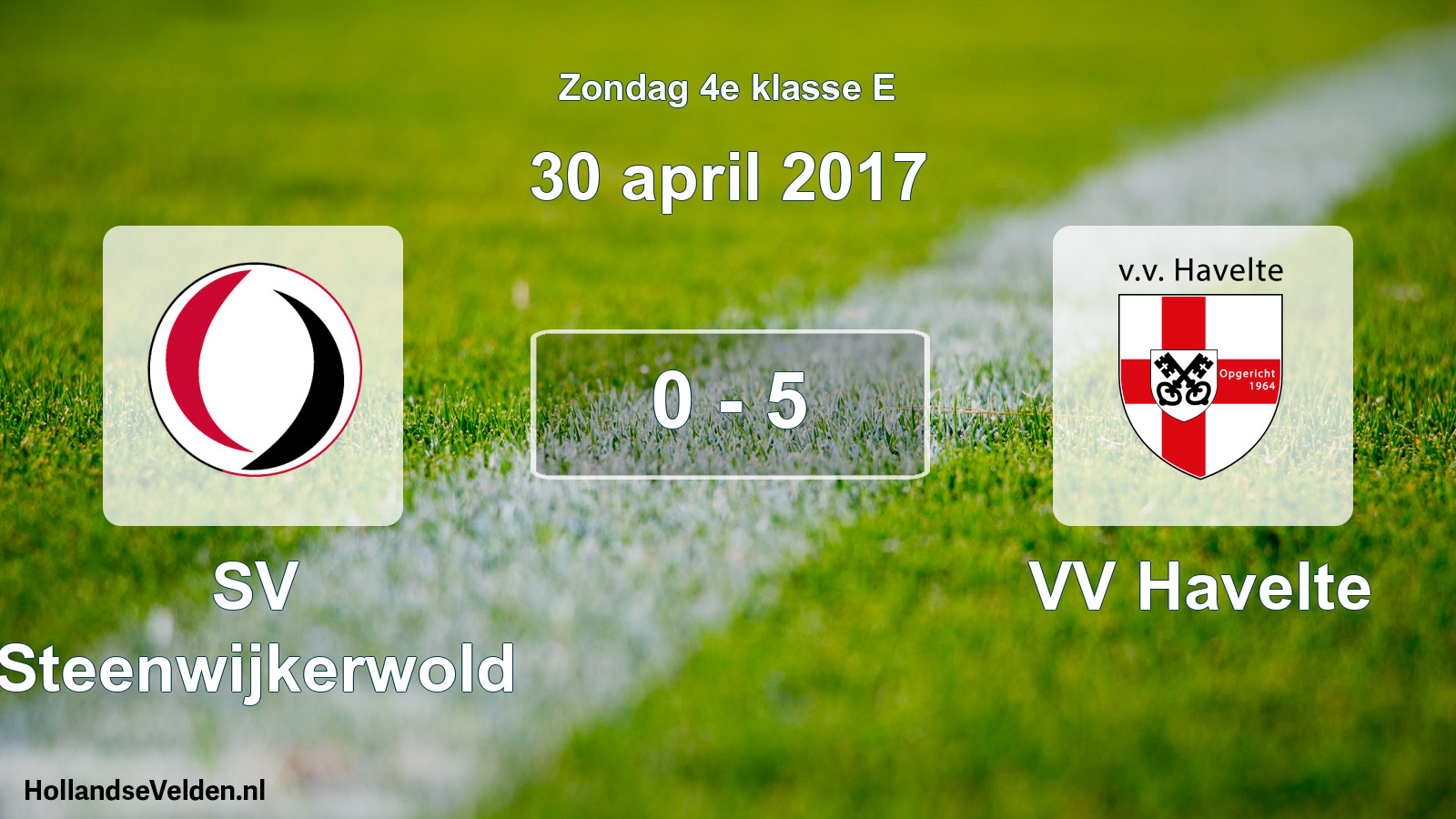 Total number of matches played: SV Steenwijkerwold - VV Havelte 0 - 5 (30 April 2017)