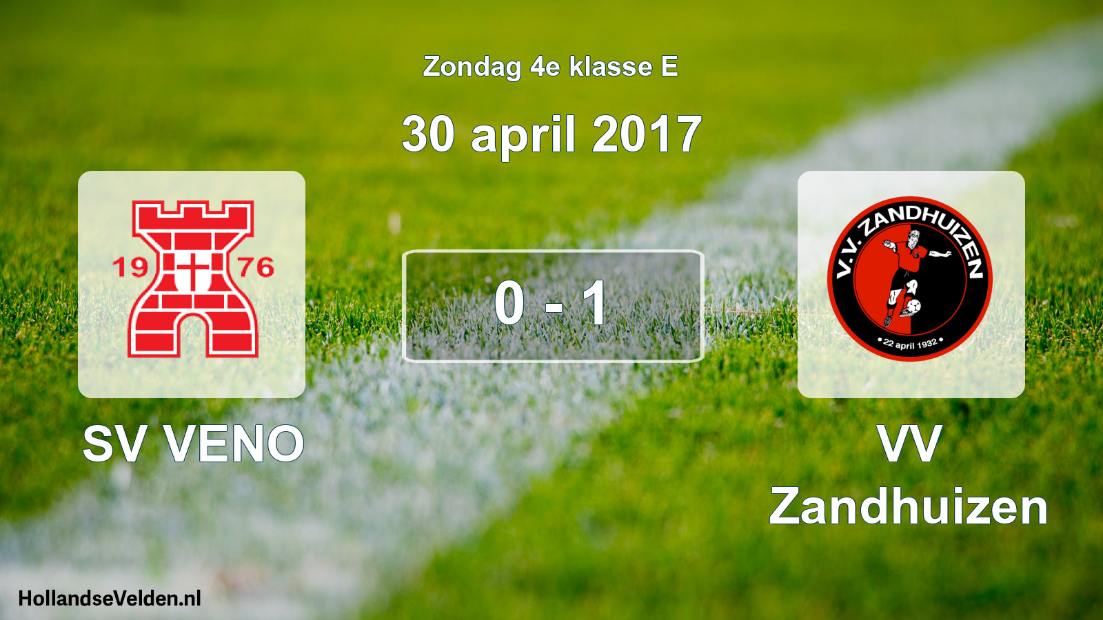 Total number of matches played: SV VENO - VV Zandhuizen 0 - 1 (30 April 2017)