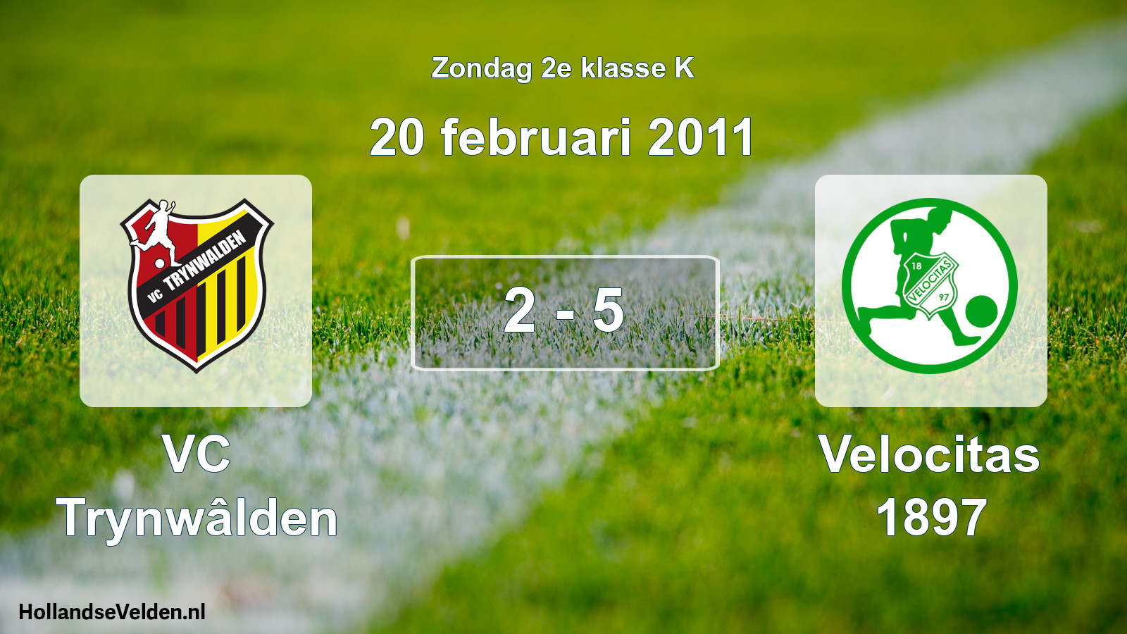 Total number of matches played: VC Trynwâlden - Velocitas 1897 2 - 5 (20 February 2011)