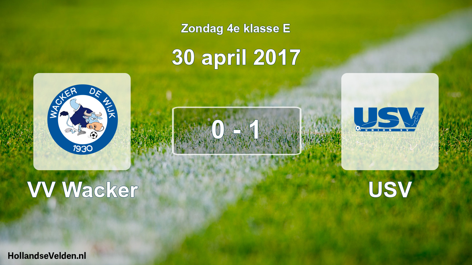 Total number of matches played: VV Wacker - USV 0 - 1 (30 April 2017)