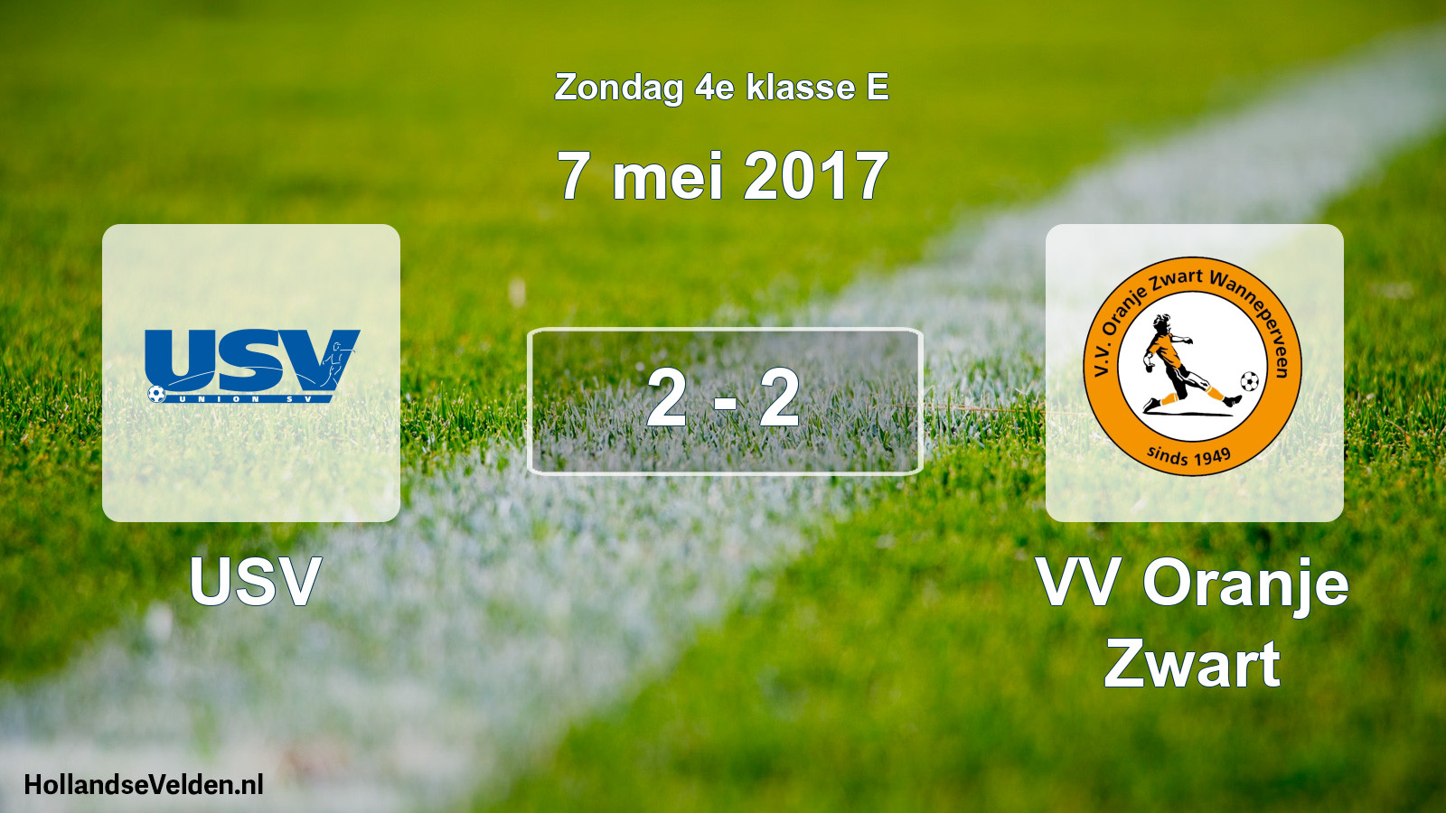 Total number of matches played: USV - VV Oranje Zwart 2 - 2 (7 May 2017)