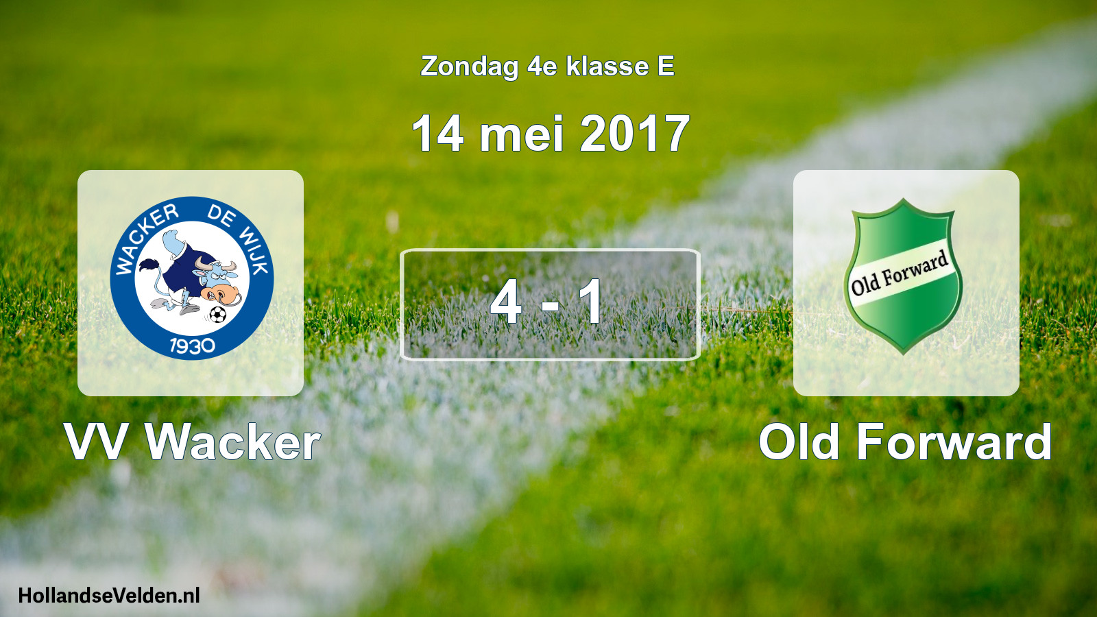 Total number of matches played: VV Wacker - Old Forward 4 - 1 (14 May 2017)