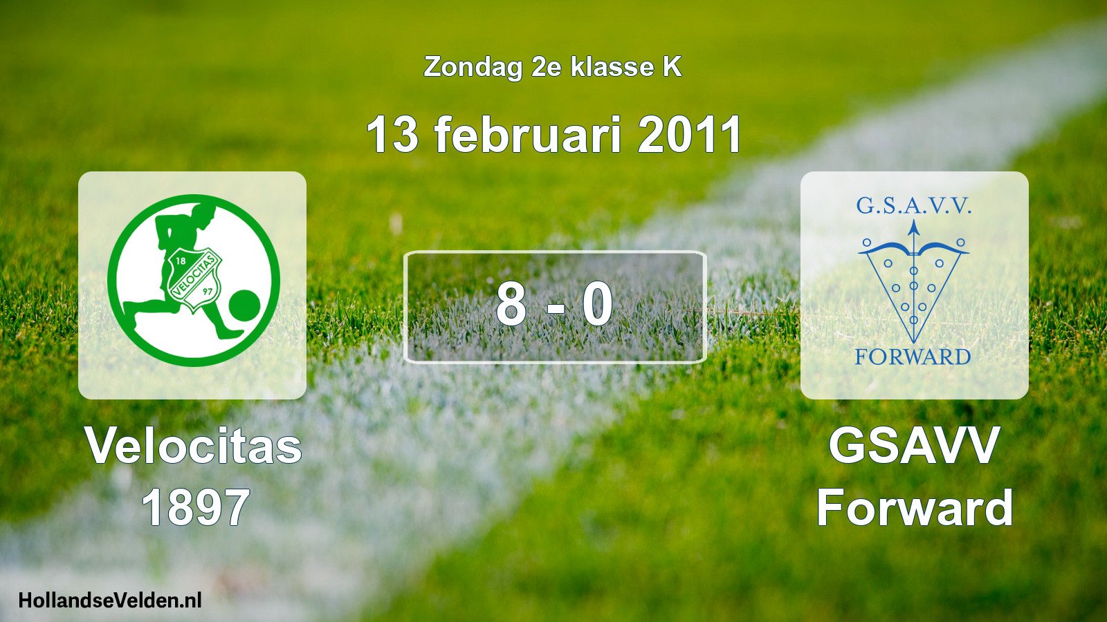 Total number of matches played: Velocitas 1897 - GSAVV Forward 8 - 0 (13 February 2011)