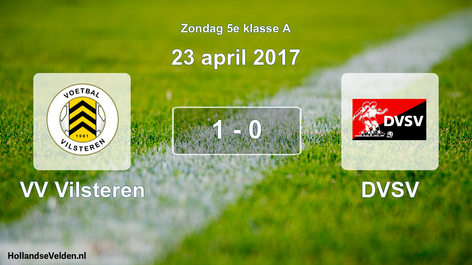 Total number of matches played: VV Vilsteren - DVSV 1 - 0 (23 April 2017)