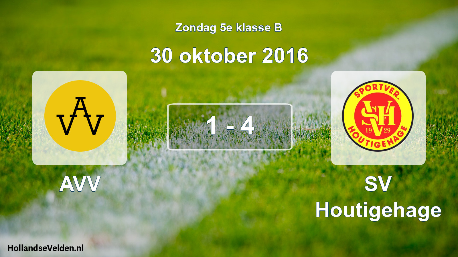 Total number of matches played: AVV - SV Houtigehage 1 - 4 (30 October 2016)