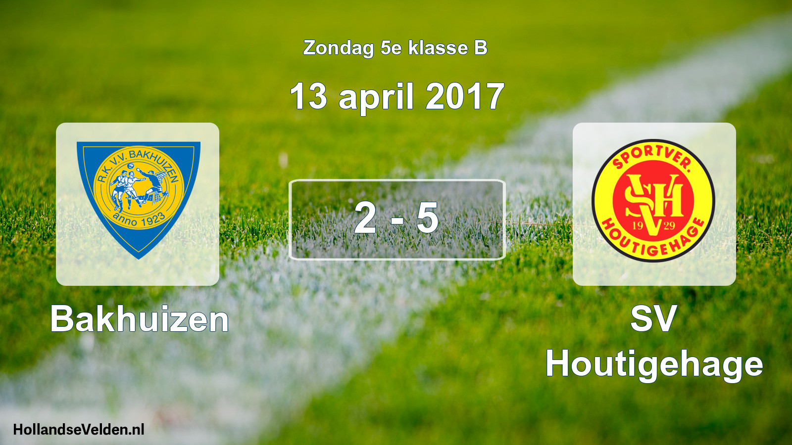 Total number of matches played: Bakhuizen - SV Houtigehage 2 - 5 (13 April 2017)