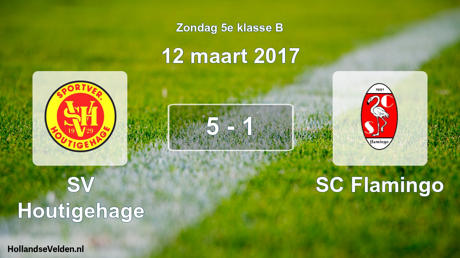 Total number of matches played: SV Houtigehage - SC Flamingo 5 - 1 (12 March 2017)