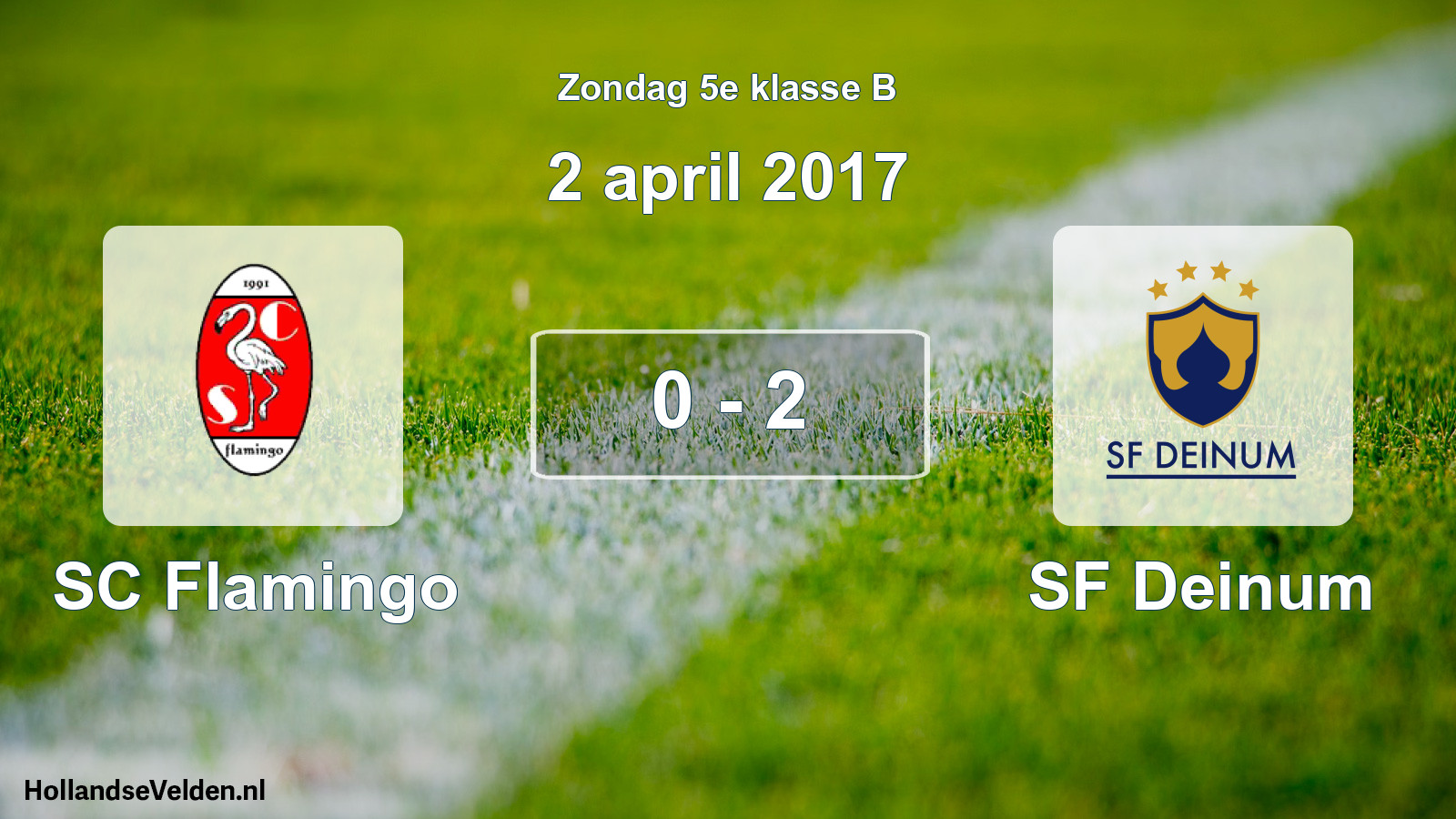 Total number of matches played: SC Flamingo - SF Deinum 0 - 2 (2 April 2017)