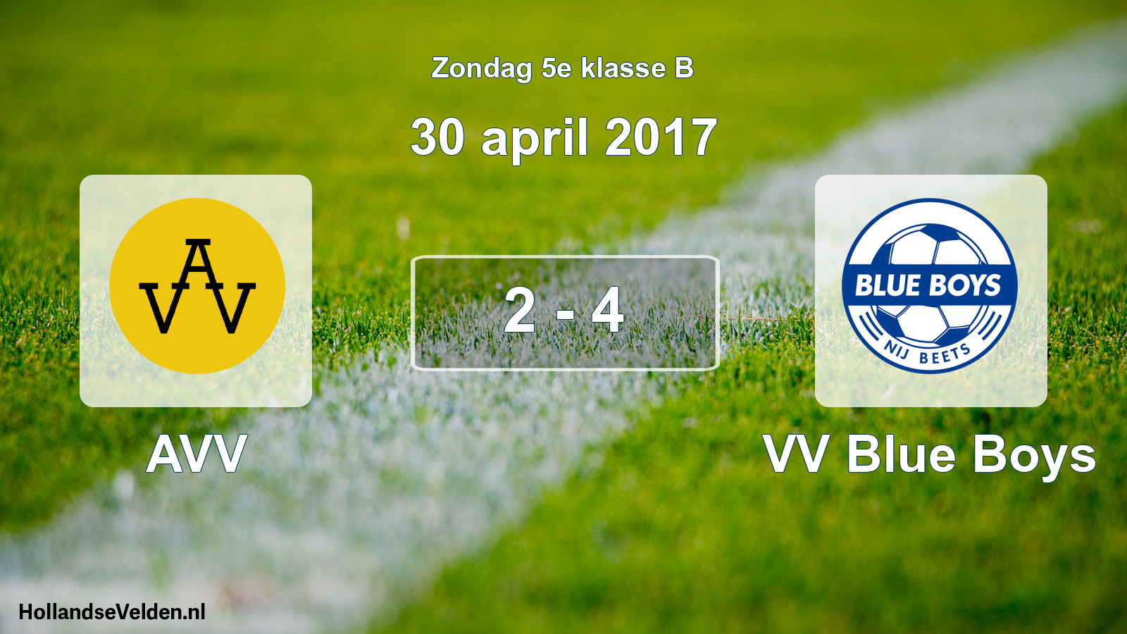 Total number of matches played: AVV - VV Blue Boys 2 - 4 (30 April 2017)
